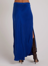 Asymmetric Side Slit Bias Skirt