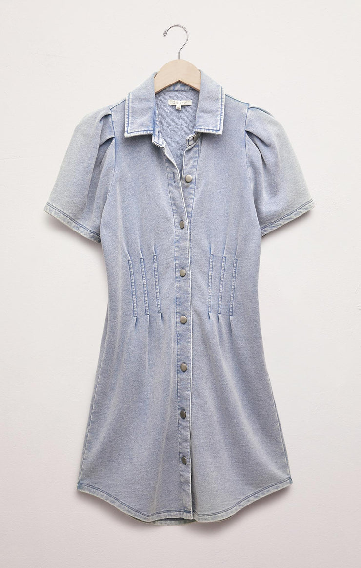 Kelsey Knit Denim Shirt Dress