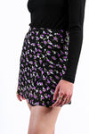 Printed Slit Mini Skirt