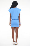 Tonya Muscle Tee Mini Dress - Azure Blue