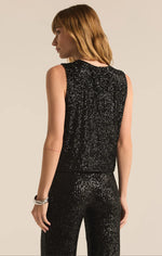 Sloan Sequin Top - Black