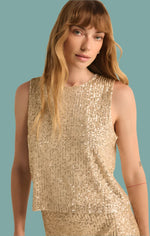 Sloan Sequin Top - Champagne