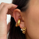 Colette Pear Huggie Hoop Earring