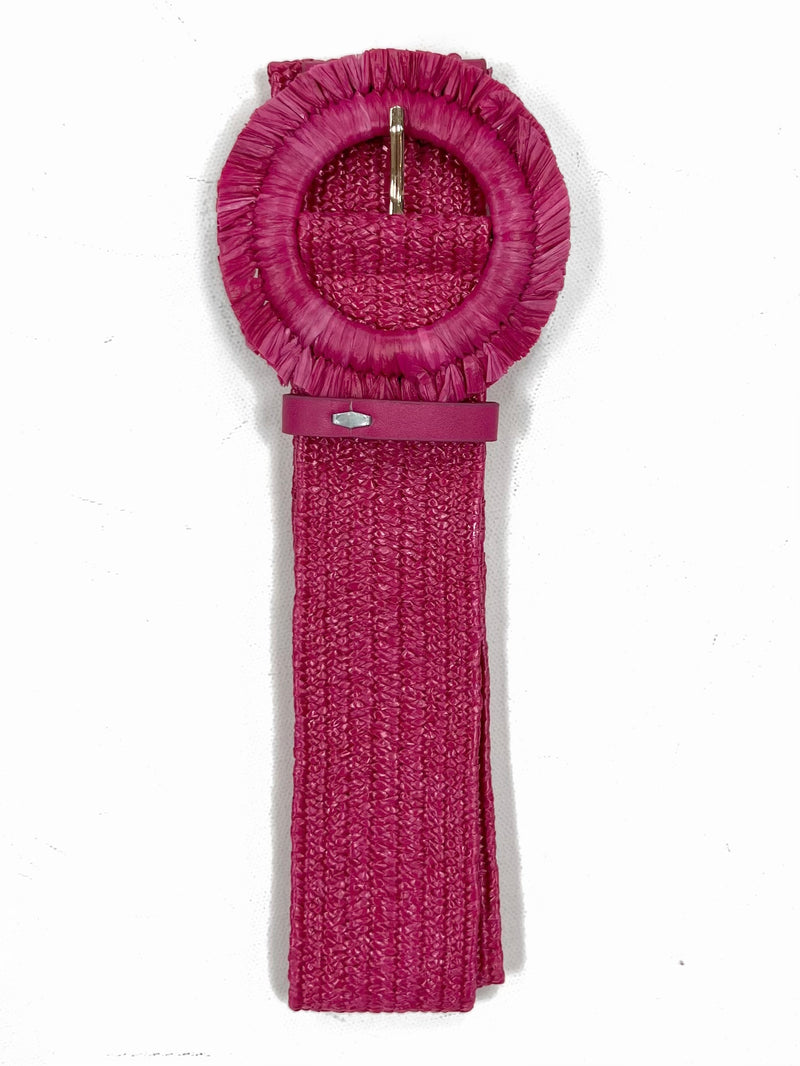 Round Straw Woven Belt